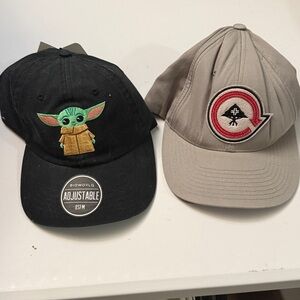 Tan Cap with Red and Black Emblem